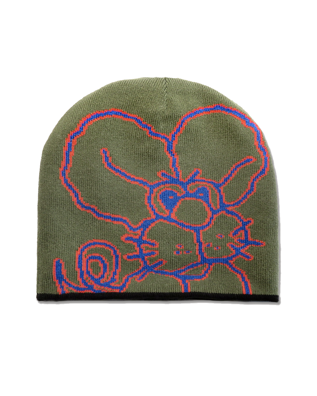 Rat Head/Heavy Skull Beanie, REVERSIBLE