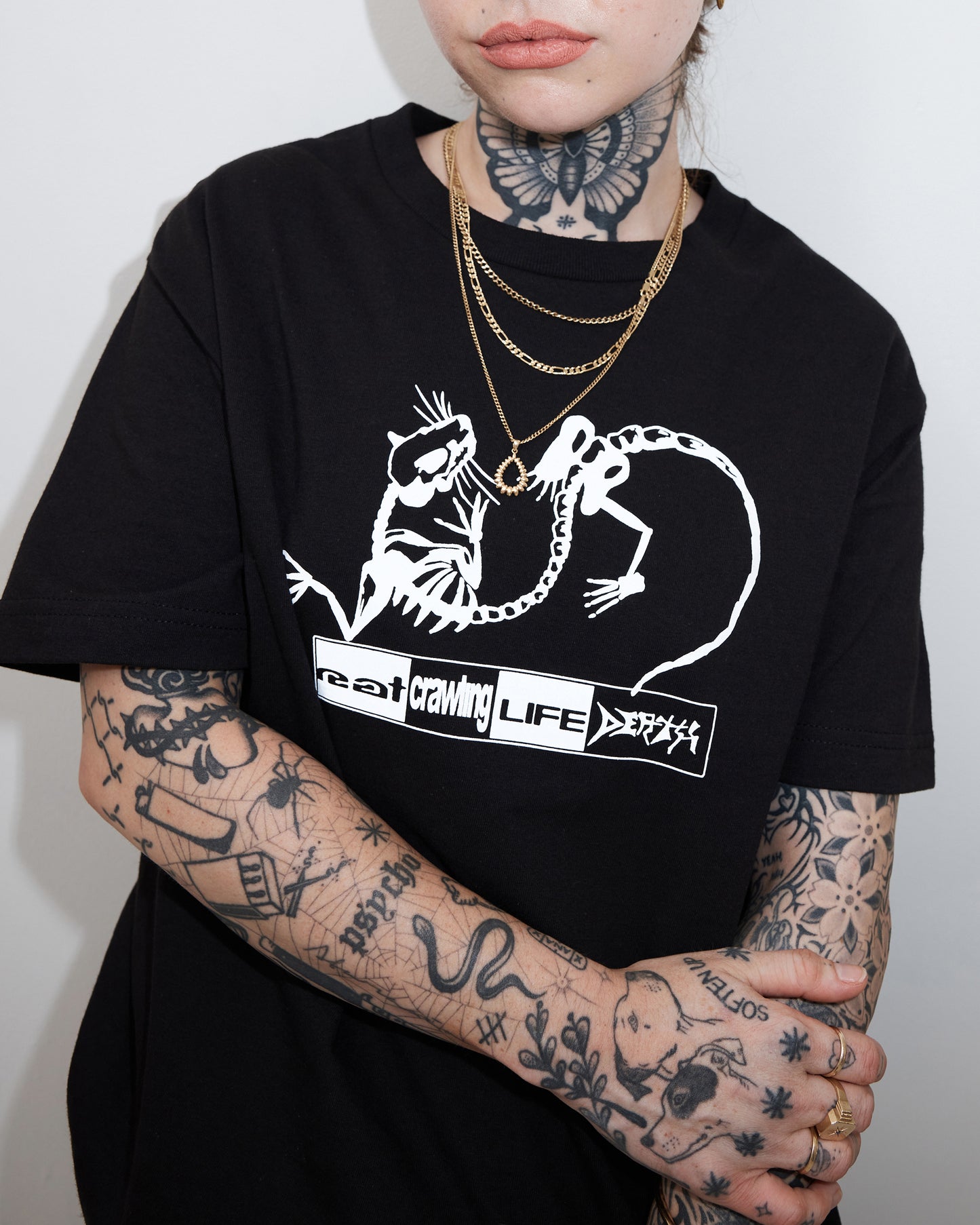 Skeleton T-shirt, BLACK