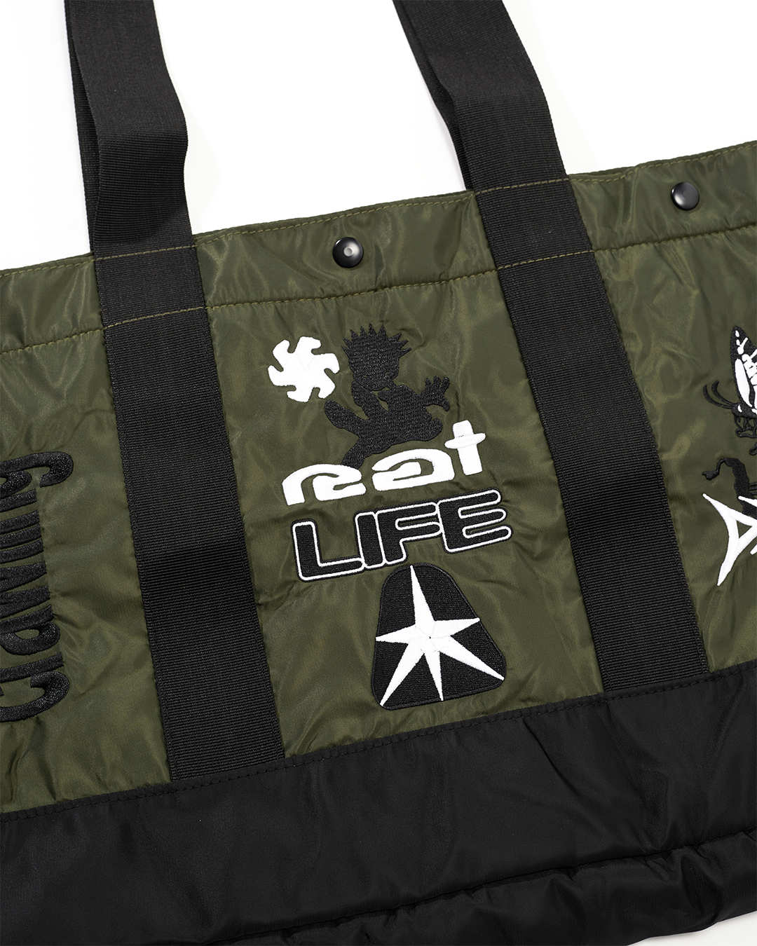 Rat Death Crawling Life Tote, GREEN
