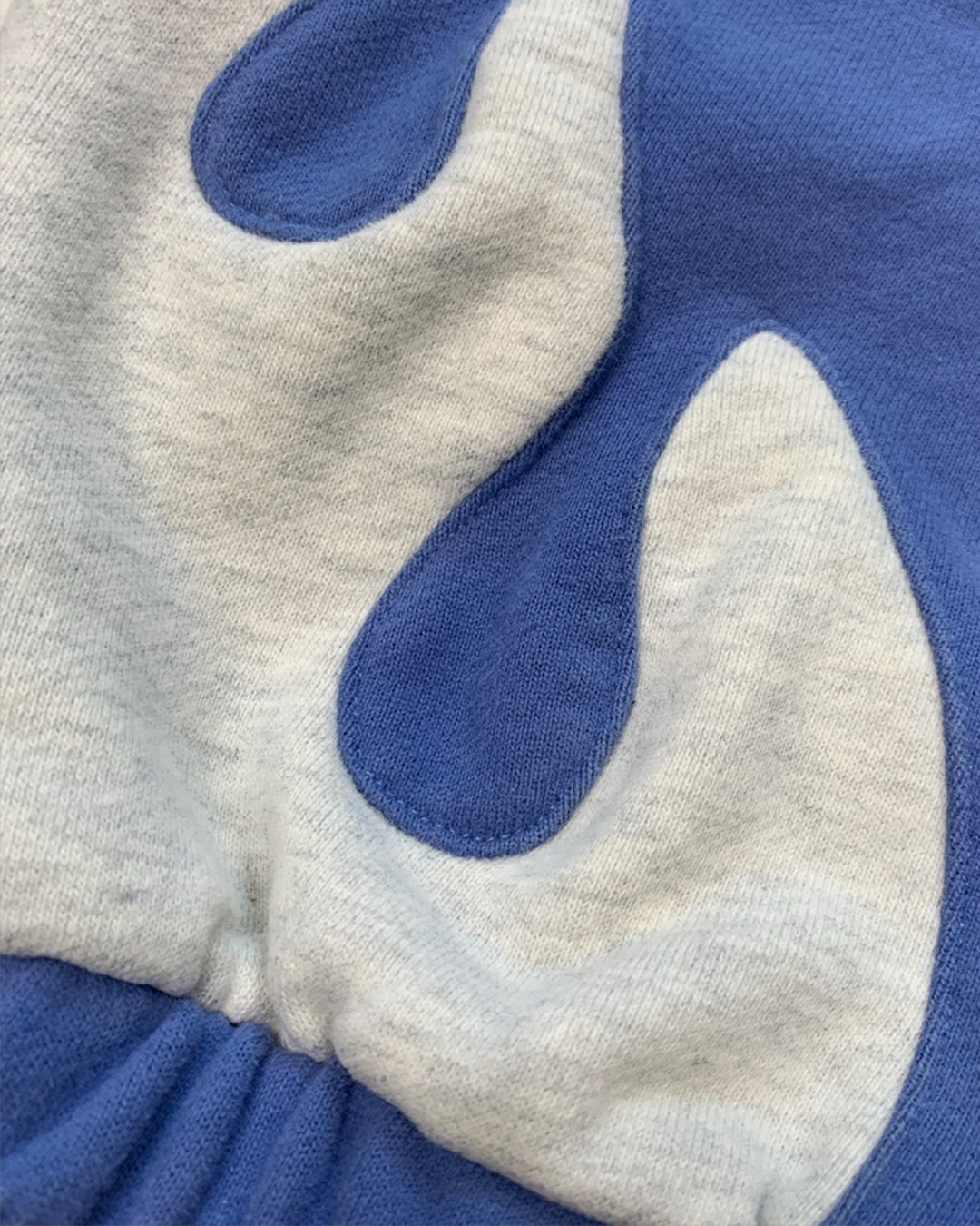 Flame Sweatpant Charcoal Blue Green Ash by Ratlife streetwear trackpant patchwork