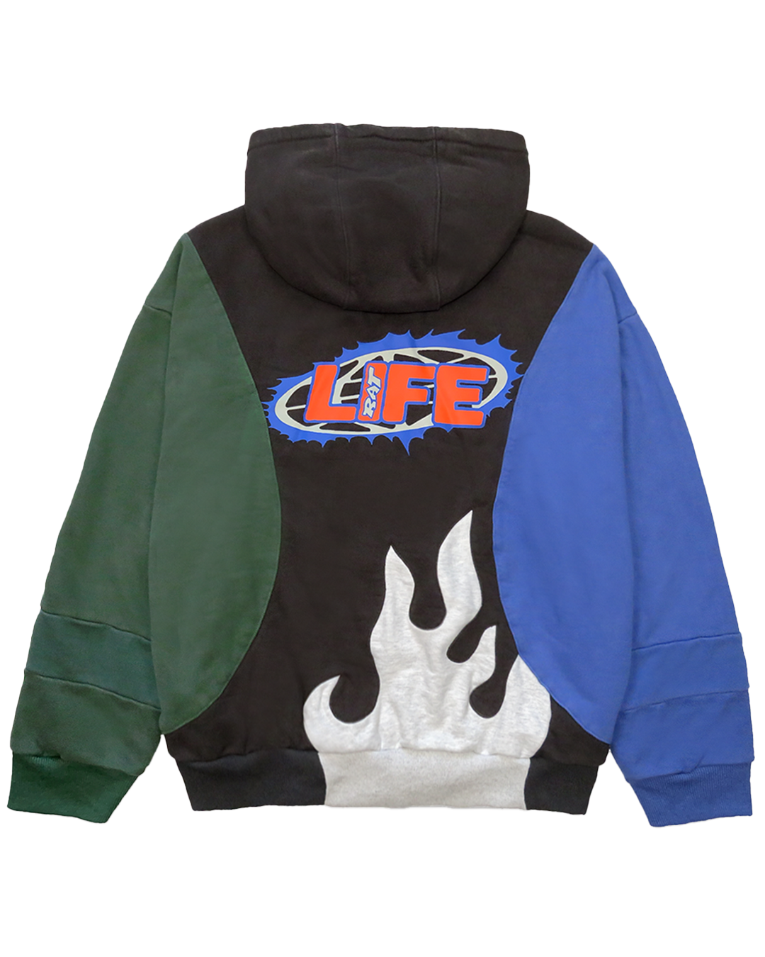 Flame Zip Hoody, CHARCOAL/ BLUE/ GREEN/ ASH