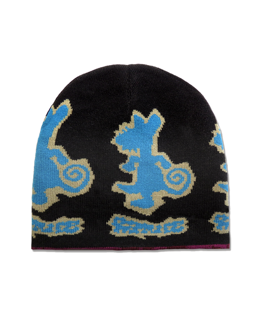 Metal Pin Stomp Beanie Reversible by Ratlife streetwear