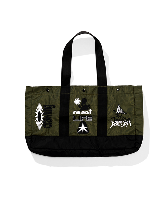 Rat Death Crawling Life Tote, GREEN