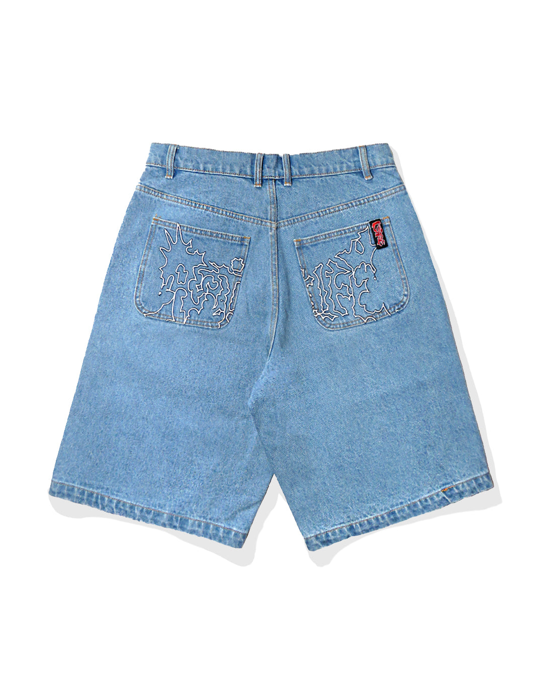 RTLO Denim Shorts, Washed Blue
