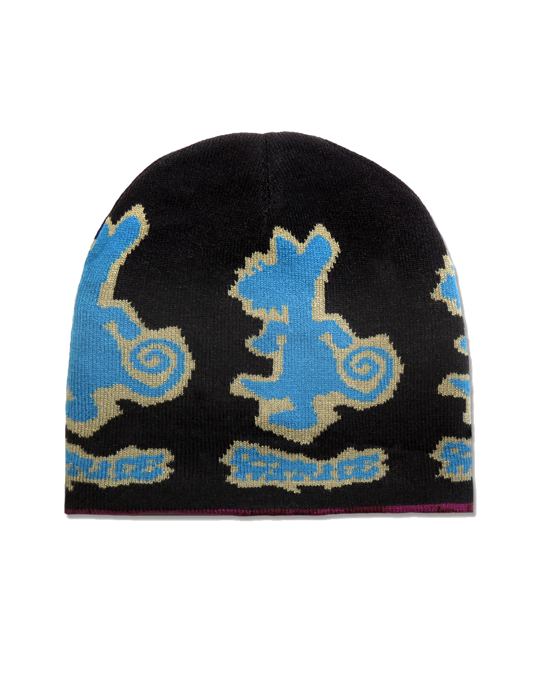 Metal Pin/Stomp Skull Beanie, REVERSIBLE