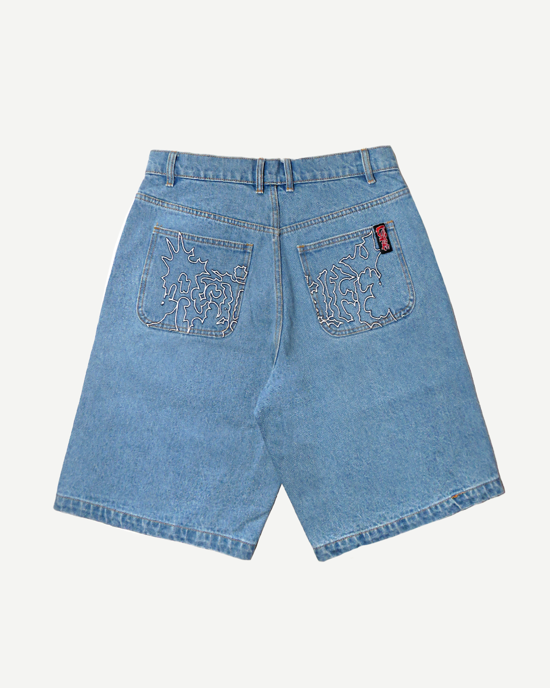 RTLO Denim Shorts, Washed Blue