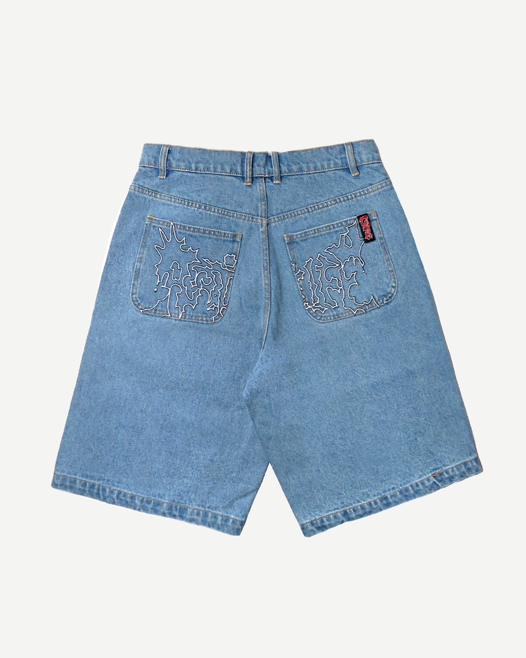 RTLO Denim Shorts, Washed Blue