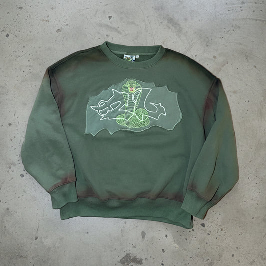 Snake Crewneck, Green