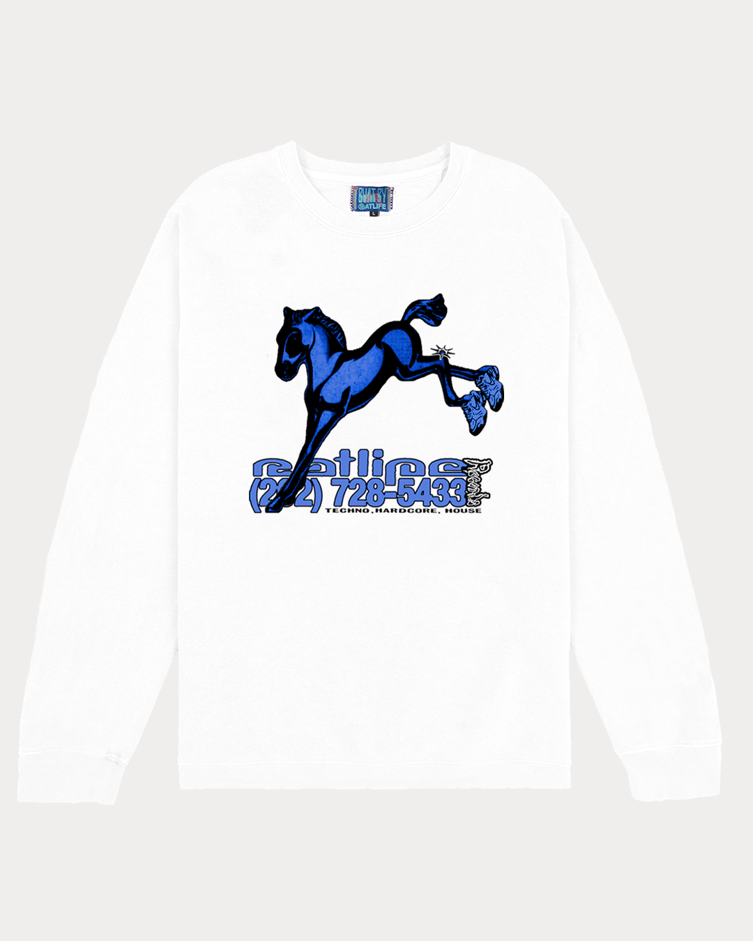 For Horses Long Sleeve, WHITE