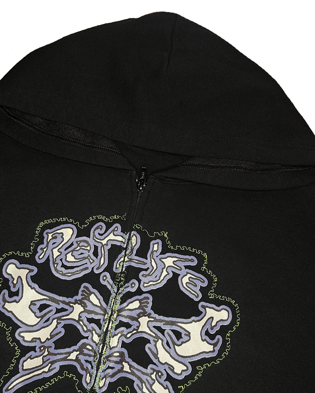 Heart Sing Zip Hood, BLACK