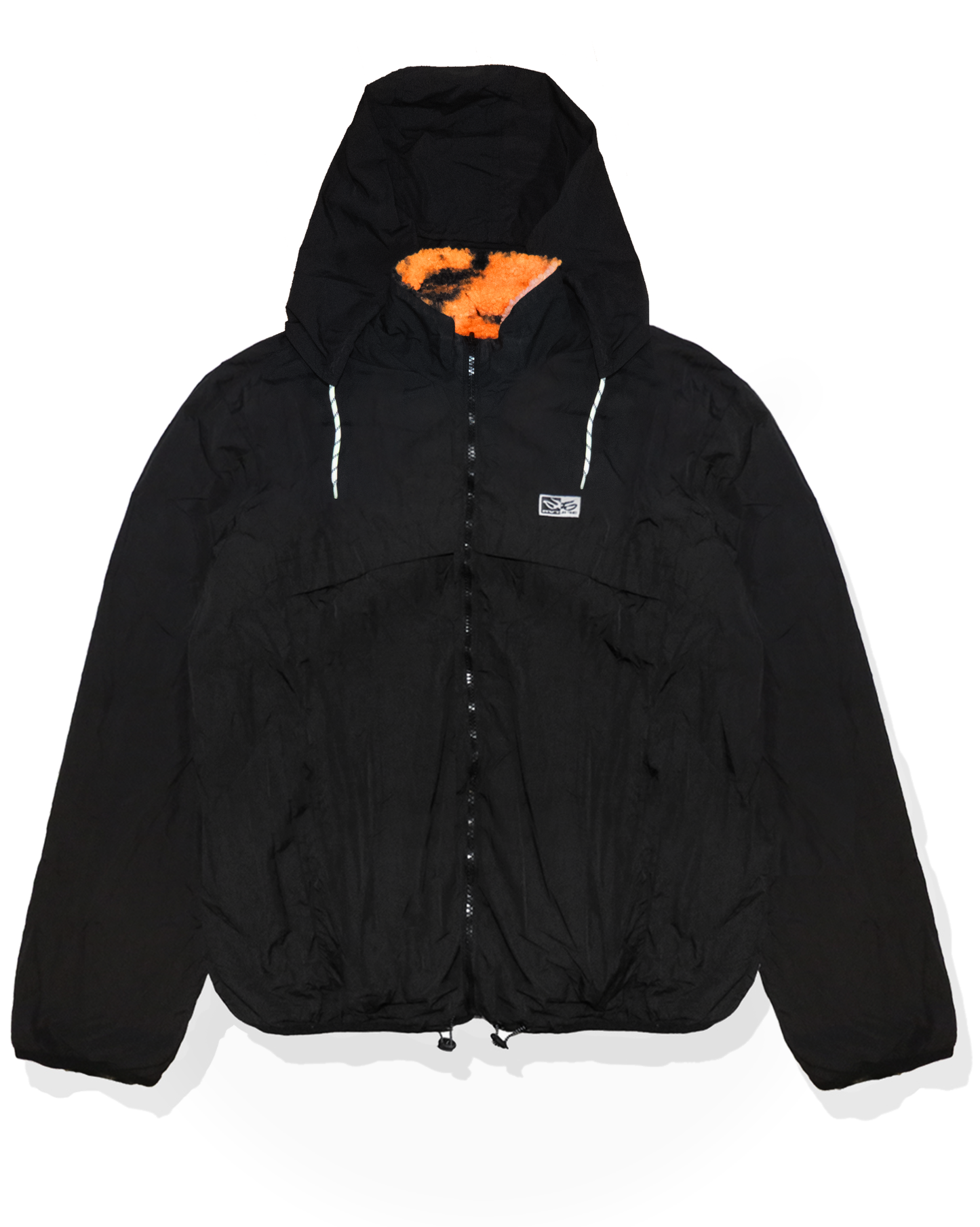 Herre Reversible Sherpa Jacket, FIRE/BLACK