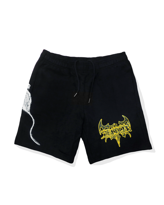 Rats Tail Mosh Shorts, BLACK