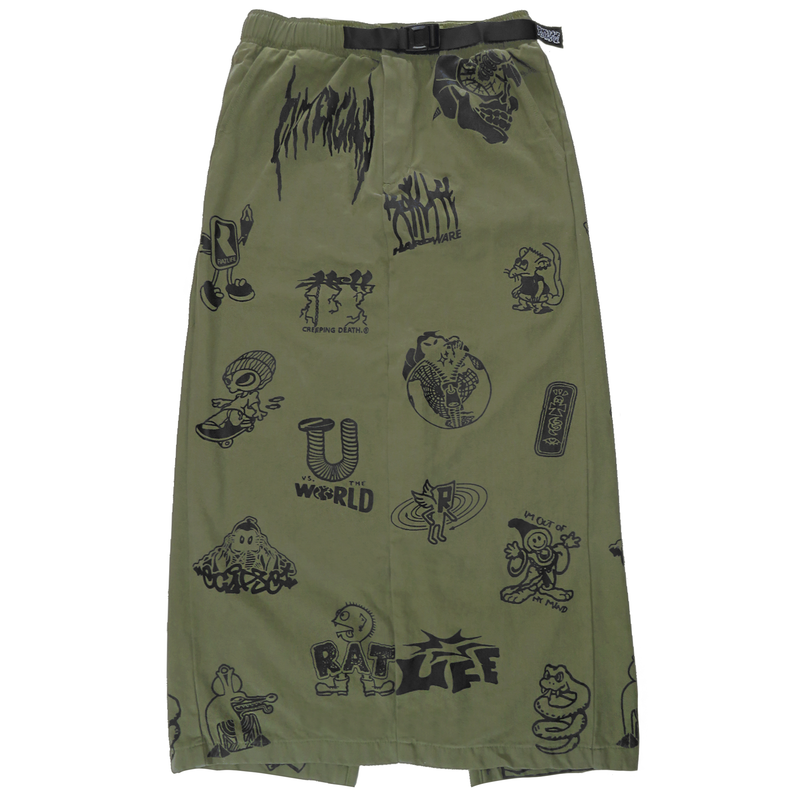 RareWear Cargo Maxi Skirt, MOSS